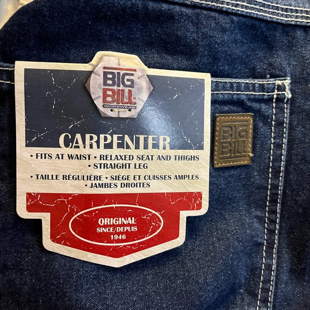 Big Bill Mens carpenter Jeans nwt